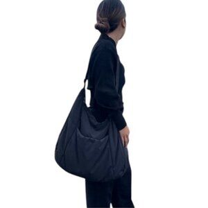=GEN black "AYCC" All You Can Carry nylon puff crossbody bag NWT